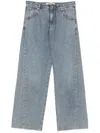Darkpark Paperbag-waist Jeans In Blue