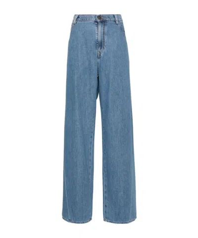 Darkpark Iris Mid-rise Wide-leg Jeans In Blue