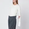 Darkpark Nora Jumper Featuring Shirt Style Cuffs In White
