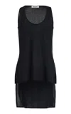 Darkpark Ivy Cotton Jersey Tank Top In Black