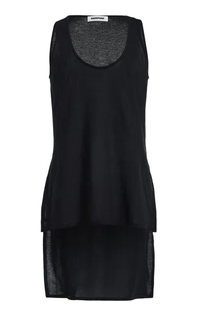 Darkpark Ivy Cotton Jersey Tank Top In Black
