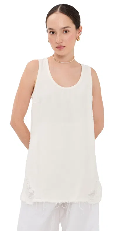 Darkpark Ivy Tencel Denim Tank Top Washed White