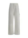 Darkpark White Carpenter Lisa Cotton Denim Jeans In Gray