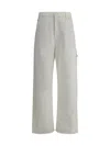 Darkpark Lisa Chain Loose Fit Carpenter Denim In Beige