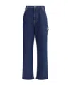 Darkpark Relaxed Fit Denim Jeans With Raw Hem In Blue