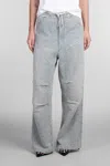 Darkpark Daisy Jeans In Cyan Cotton In Blue