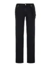Darkpark 'michelle' Chain Detail Denim Trousers In Black