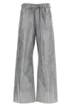 Darkpark Wide Leg Drawstring Waist Jeans With Pockets In Gray