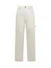Darkpark Wide Leg John Denims With Back Application+ In White