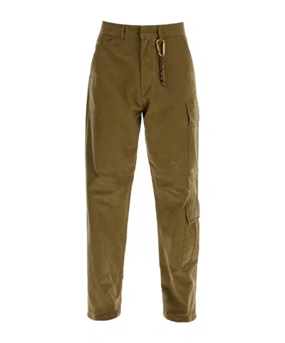 Darkpark Jeffrey Distressed Cargo Pants In Green