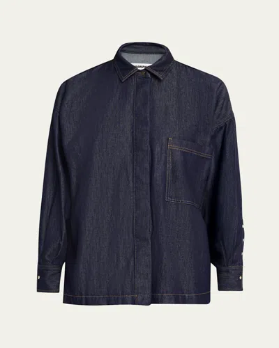 Darkpark Jenny Tencel Denim Shirt In Blue