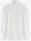 Darkpark Structured Collar Cotton Shirt With Long Sleeves And Side Slits In White