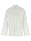 Darkpark Structured Collar Cotton Shirt With Long Sleeves And Side Slits In White