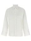 Darkpark Structured Collar Cotton Shirt With Long Sleeves And Side Slits In White