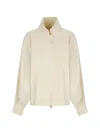 Darkpark Organic Cotton Jacket With High Collar And Pockets In Neutral