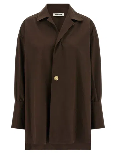Darkpark Jodie Single Breasted Long Sleeve Shirt In Brown