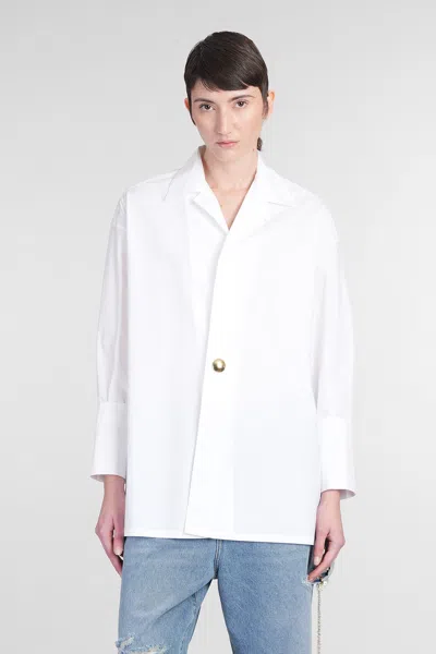 DARKPARK JODIE SHIRT IN WHITE COTTON