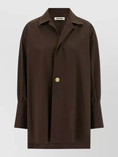 Darkpark Jodie Single Breasted Long Sleeve Shirt In Brown