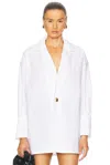Darkpark Jodie Shirt In White Cotton In White
