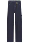 Darkpark John Relax Fit Worker Denim In Deep Blue