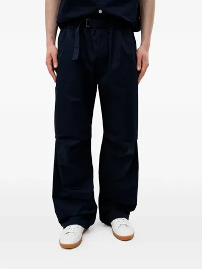 Darkpark Jordan Belted Trousers In Blue