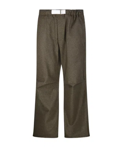 Darkpark Jordan Belted Waist Trousers In Brown