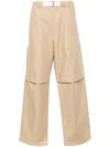 Darkpark Jordan Heavy Cotton Satin Relax Fit Trousers In Brown