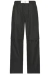 Darkpark Jordan Wool Relax Fit Military Trousers In Dark Grey Melange