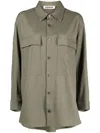 Darkpark Julie Virgin Wool Shirt In Green