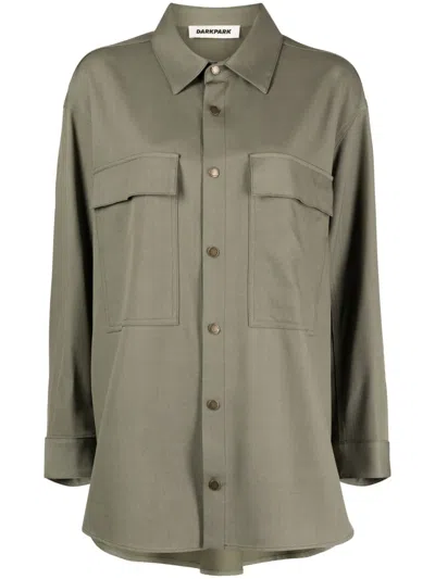 Darkpark Julie Virgin Wool Shirt In Green