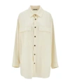 Darkpark Cool Wool Shirt With Oversized Fit In Neutral