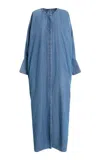 Darkpark Kasia Long Denim Shirt In Blue