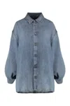 Darkpark Loose-fitting Keanu Denim Shirt In Blue