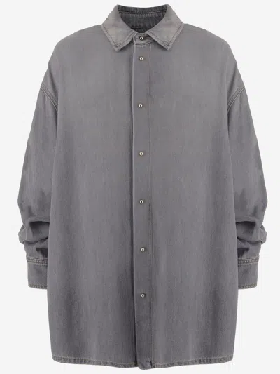 Darkpark Keanu Shirt In Cotton And Lyocell In Gold