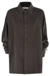 Darkpark Keanu Tencel Denim Rouche Shirt In Multi