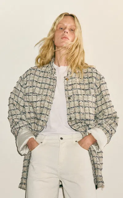 Darkpark Keira Cotton-blend Tweed Multi Pocket Shirt