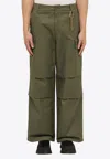 Darkpark Baggy Fit Vince Cotton Cargo Pants In Green