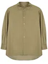 Darkpark Satin Button-up Shirt For Women In Khaki
