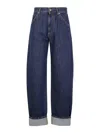 Darkpark Khris Balloon Jeans Blue With Cuff In Blue