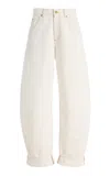 Darkpark Khris Barrel-leg Denim Pants In White