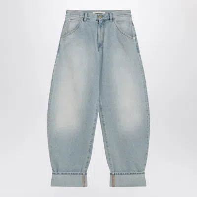 Darkpark Khris Blue Washed Balloon Jeans In Light Blue
