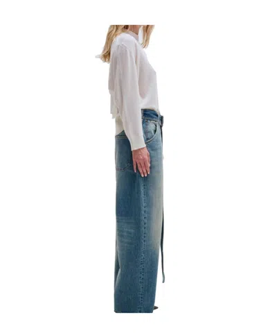 Darkpark Knitted Scarf Top In White