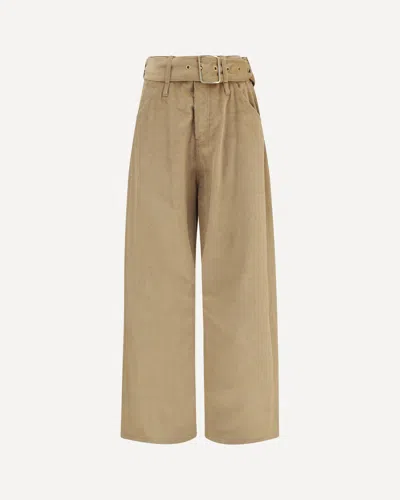 Darkpark Korea Pier Belted Straight-leg Trousers In Nude