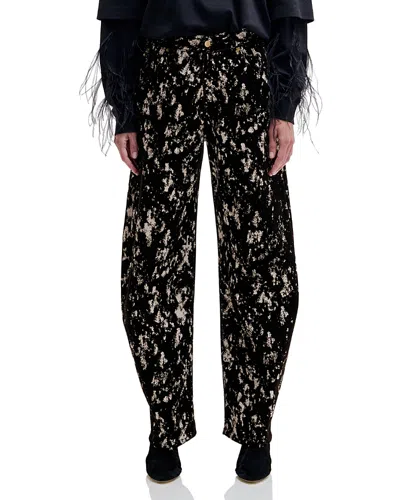 Darkpark Kris-camou Flock Barrel Jeans In Black