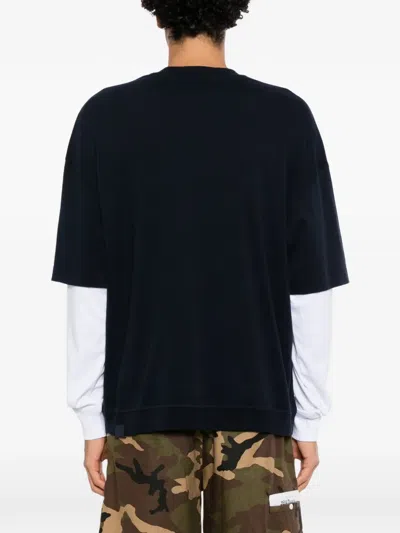 Darkpark Layered-sleeve T-shirt In Blue