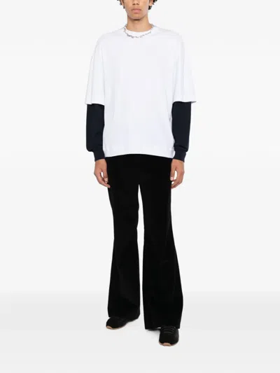 Darkpark Layered-sleeve T-shirt In White