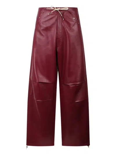 Darkpark Leather Trousers In Pink & Purple