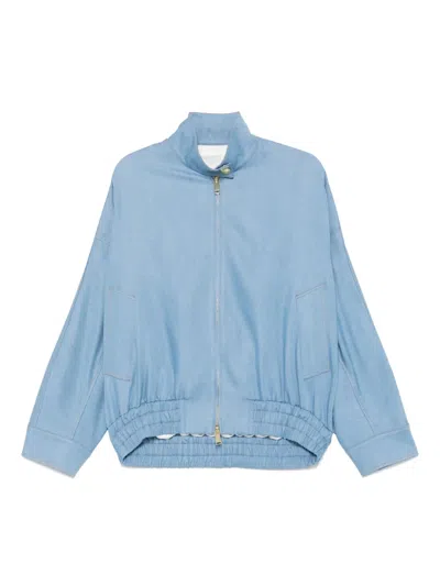 Darkpark Lee Bomber Jacket In Blue