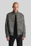 Darkpark Lee Casual Jacket In Grey Wool In Gray