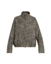 Darkpark Lee Oversized Herringbone Bomber Jacket In Neutral
